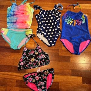Girls bathing suits - bundle - all 4